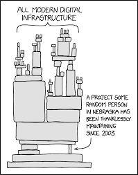 Meme on the importance of open source for modern digital infrastructure